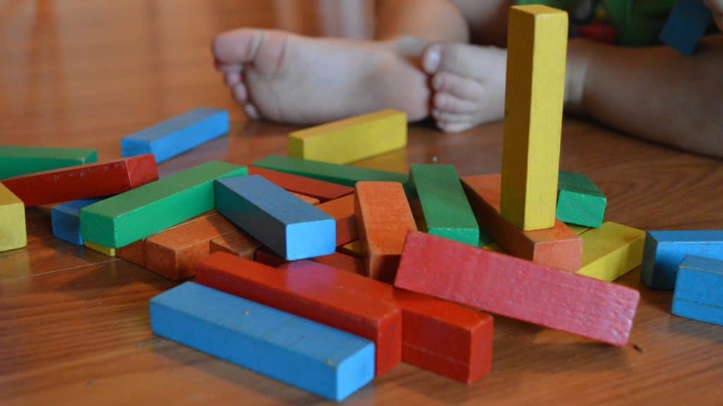 Lekblock på förskola